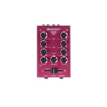 Mixer Dj mini 2ch Gnome 202 Rosso Omnitronic