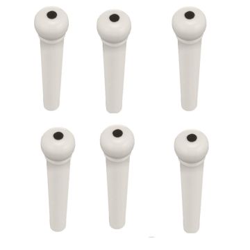 Set 6 Pin per Chitarra Acustica Bianchi con Dot