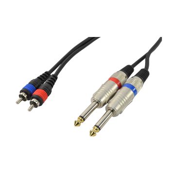 Cobra CL080-03 Cavo 2x RCA Maschio / 2x Jack Mono - 3 Metri