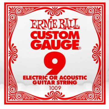 Ernie Ball corda singola Plain .009 per chitarra elettrica