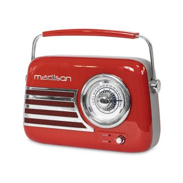 Madison FREESOUND-VR40R speaker Bluetooth con radio e USB | Red