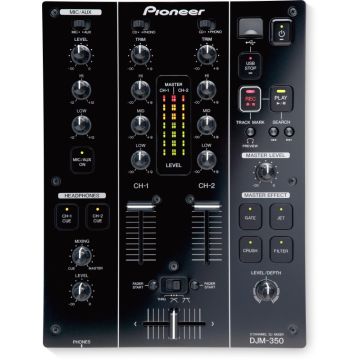 Pioneer DJM 350 Mixer 2 canali USB con effetti Nero