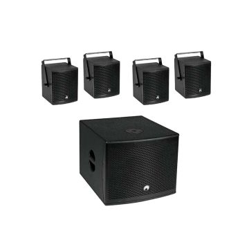 Omnitronic MOLLY set con subwoofer attivo e 4 speaker 8 Ohm