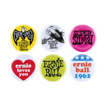 Ernie Ball 1" Assorted Buttons 6pk