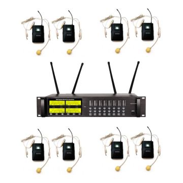 Renton UHF608BP sistema radiomicorfonico con 8 archetti/bodypack